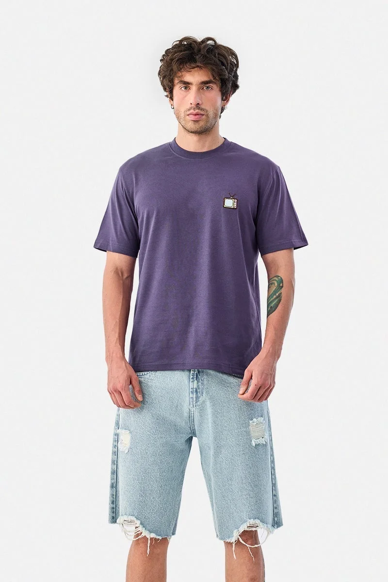 SNITCH Retro TV Embroidered T-Shirt