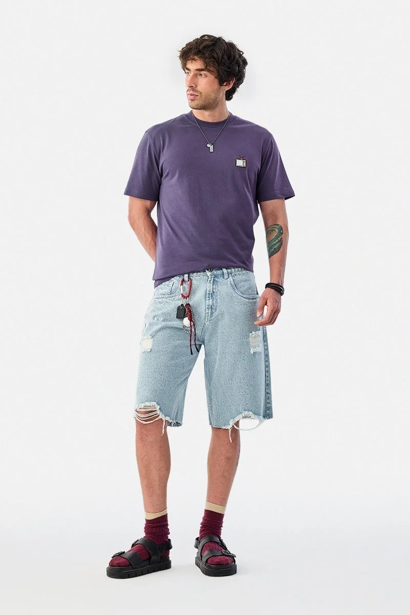 SNITCH Retro TV Embroidered T-Shirt