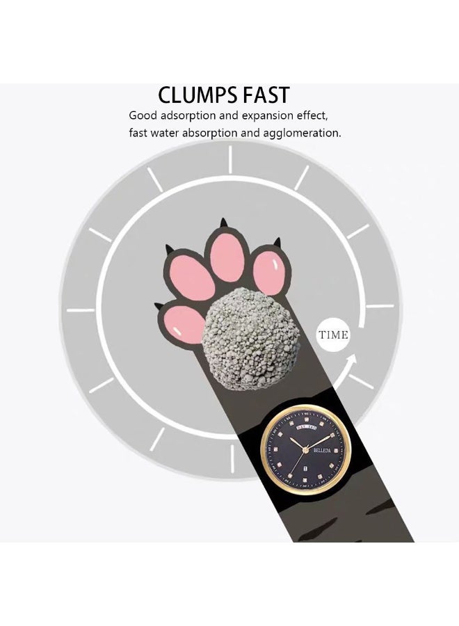 Bentonite Cat Litter 10L Low Dust Fast Clumping with Fresh Scented Ultra Absorbent Cover Odorous Kitty Litter - Image 2