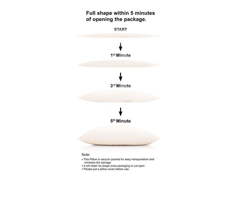 Kuber Industries Luxurious 1 Piece Microf ibre Pillow Filler - 16X24, White-Ctktc28620(Microf ibre_White) - Image 2