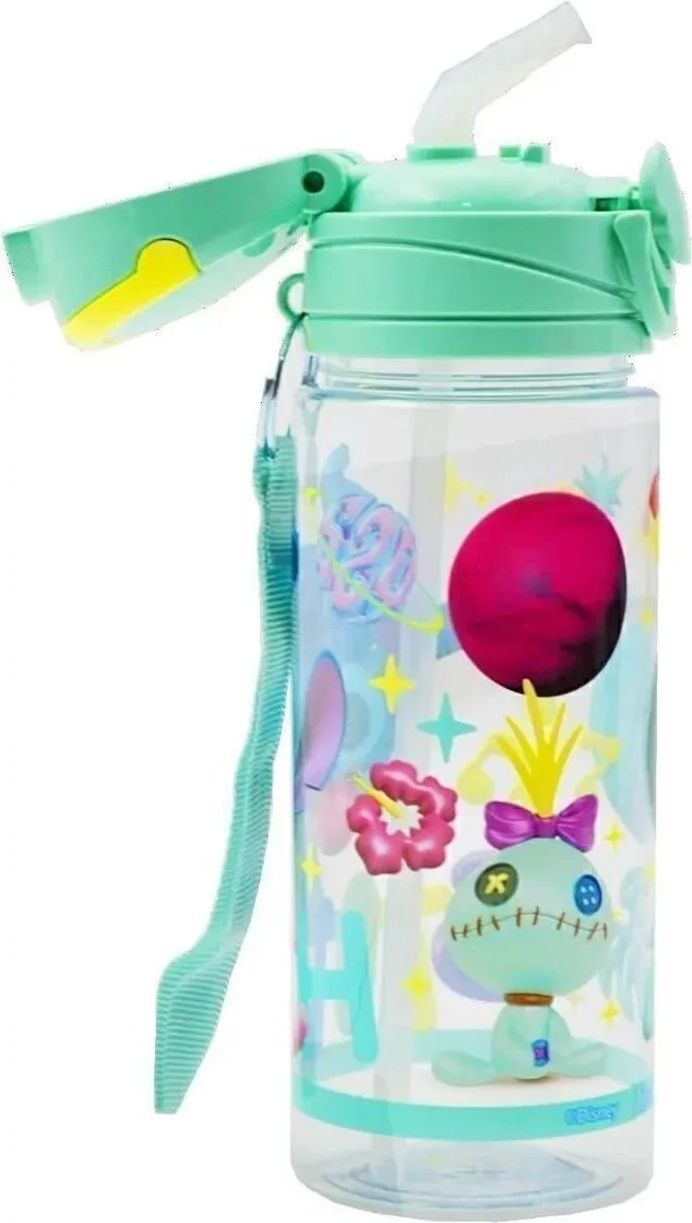 Masho Trend Stitch Water Bottle 500 ml - Children's Water Bottle, Water Bottle, Straw Water Bottle, Hanging Water Bottle Stitch Water Bottle