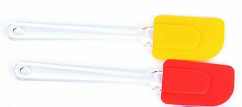 Shoppers Hub PNQ Premium Pack of 2 Silicone Spatula BIG Size 25cm Long and 5cm Wide Multicolour with Flexible Acrylic Handle for Mixing Flipping and Scrapping for Ideal Heavy Duty Use In Homes Hotels Restaurants Cafes Bakeries And Other Commercial Places Pack Contains 2 Pieces of Spatula - Image 1