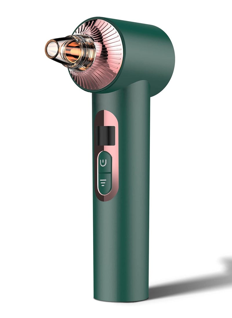KASTWAVE Pore Cleaner Vacuum 4in1 Rechargeable Blackhead Remover Comedone Extractor Tool 3 Exfoliation Tips,Pore Cleaner Electric Acne Extractor Kit 5 Suction Nozzles Light Therapy Green  - Image 1