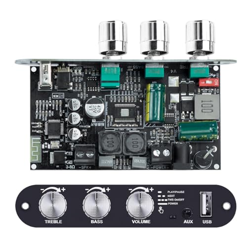 Hosyond ZK-1001U Mono Bluetooth Amplifier Board, 100W Power Amp with TWS Pairing, 9-24V Wide Voltage Input, USB/AUX/Bluetooth Inputs for DIY Speakers & Car Audio - Image 1