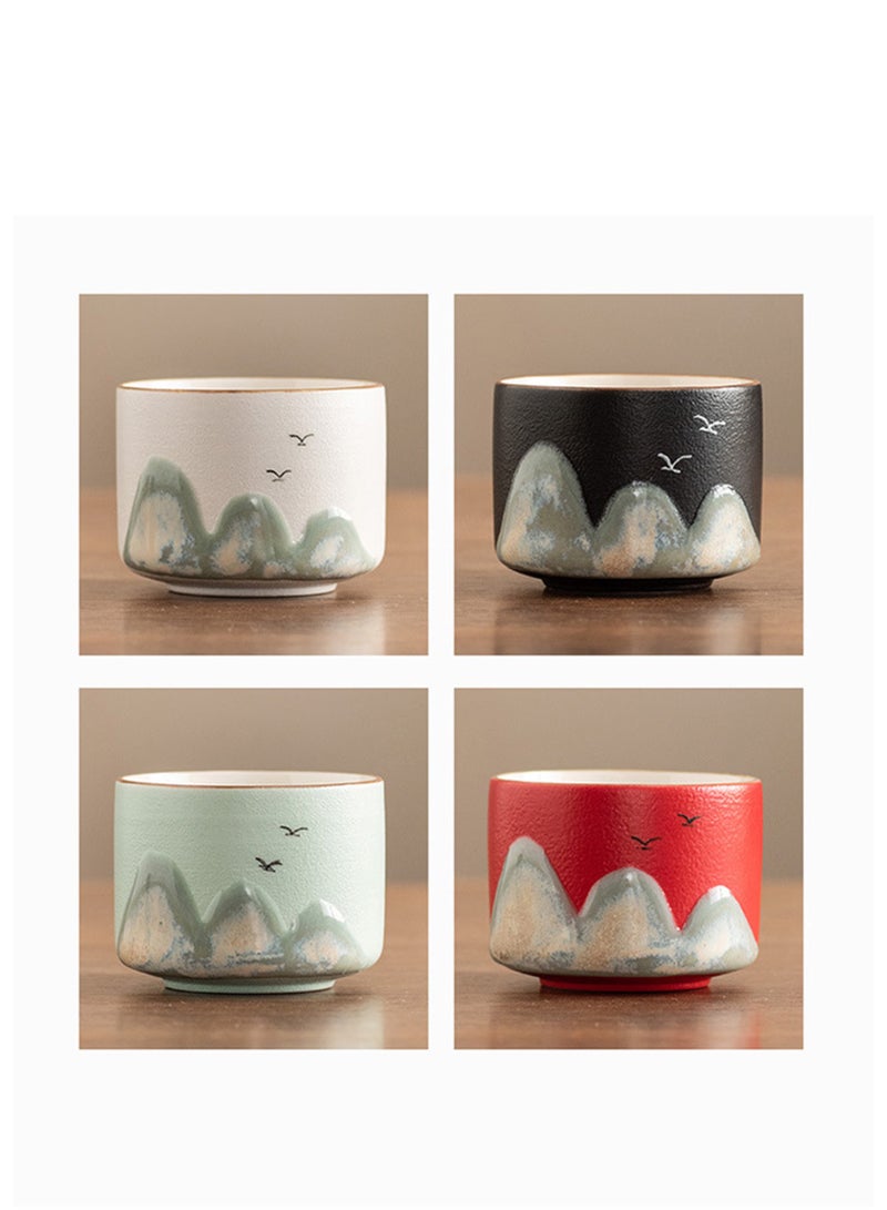 4 أكواب قهوة / شاي سيراميك V60 كوب عربي (عبوة لطيفة ، تستخدم كهدية ، 70 مل لكل منها) - Image 3