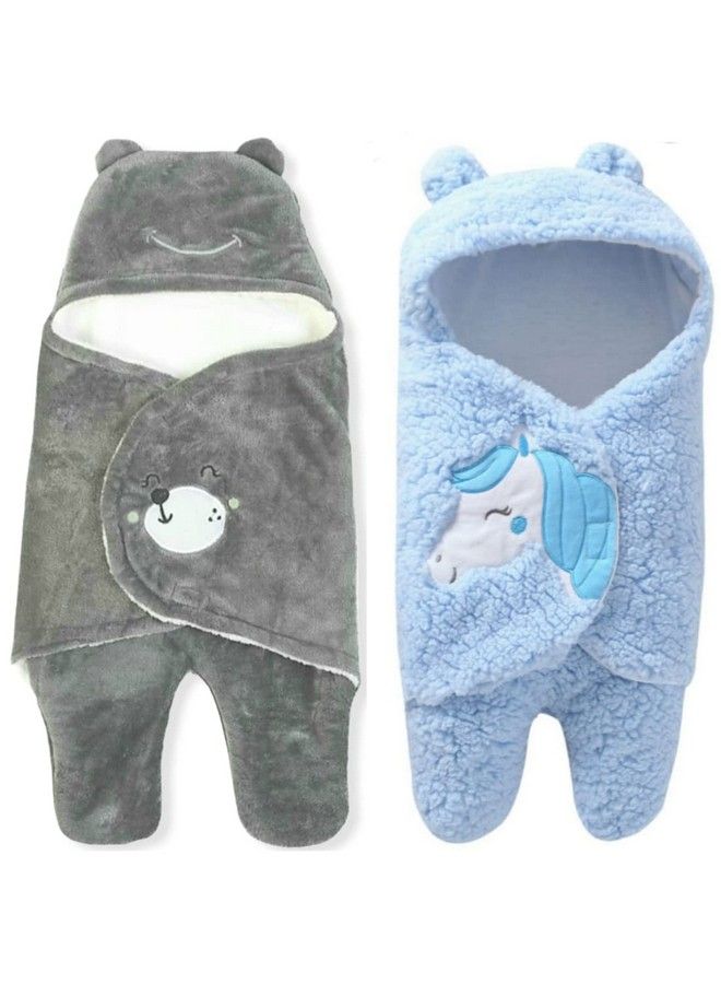 Brandonn Baby Blanket Newborn Pack Of Wearable Swaddle Wrapper Baby Sleeping Bag Baby Towel Bathrobe For Baby Boys And Baby Girls 06 Months Babies - Image 2