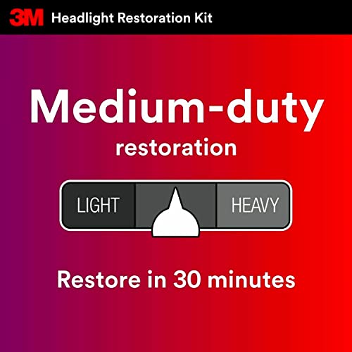 3M Headlight Restoration Kit, Medium Duty 2-Pack, Easy Car Headlight Restoration System, Headlight Cleaner and Restorer, No Tools Required - Image 3