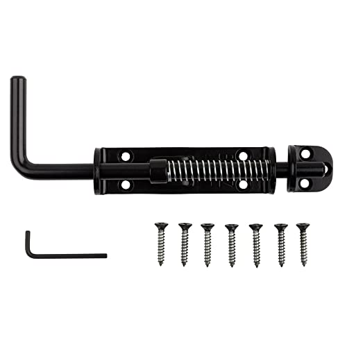 National Hardware N109-214 V1142 Spring Loaded Heavy Duty Sliding Bolt, Black - Image 1