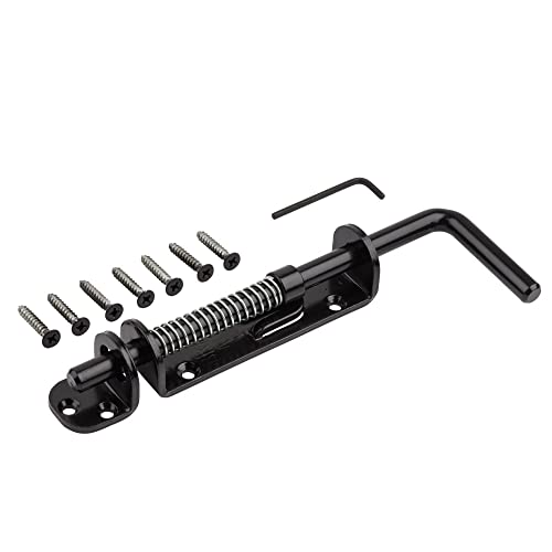 National Hardware N109-214 V1142 Spring Loaded Heavy Duty Sliding Bolt, Black - Image 4
