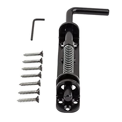 National Hardware N109-214 V1142 Spring Loaded Heavy Duty Sliding Bolt, Black - Image 3