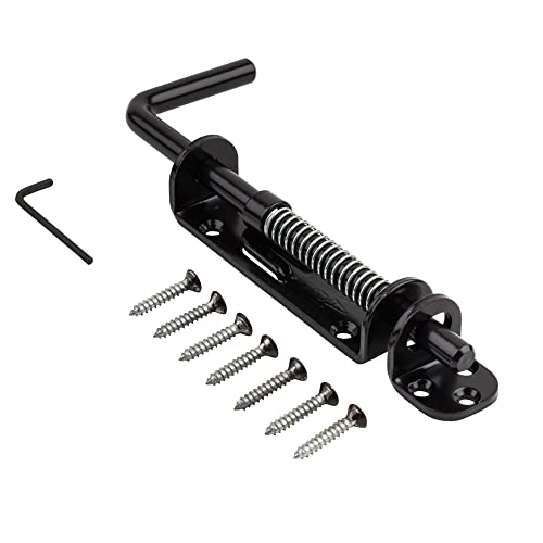 National Hardware N109-214 V1142 Spring Loaded Heavy Duty Sliding Bolt, Black - Image 2