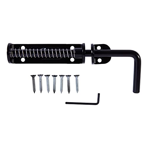 National Hardware N109-214 V1142 Spring Loaded Heavy Duty Sliding Bolt, Black - Image 5