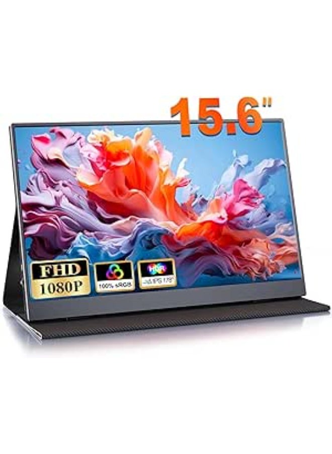 15.6" Portable Monitor Screen – FHD 1920x1080 Portable Display for Laptop and Gaming - Image 1