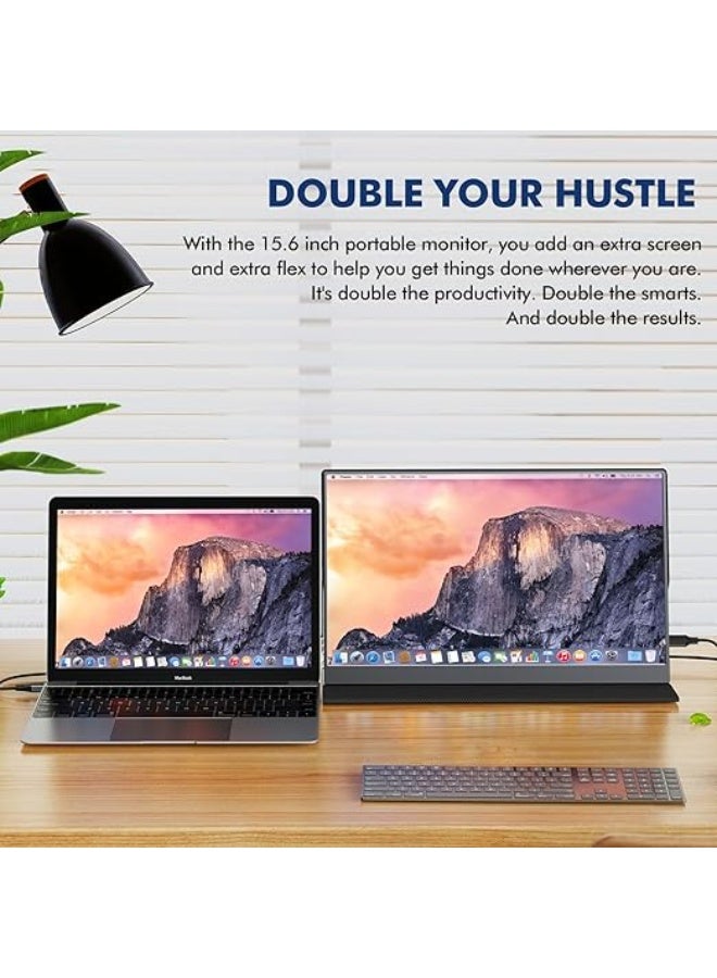 15.6" Portable Monitor Screen – FHD 1920x1080 Portable Display for Laptop and Gaming - Image 4