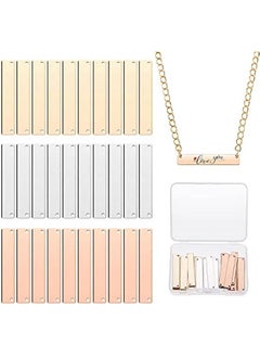 FYLX Metal Stamping Blank Pendant Tag Charm Nameplate DIY Jewelry Making Storage Box Gold Sier Rose Gold Kit  - Image 1