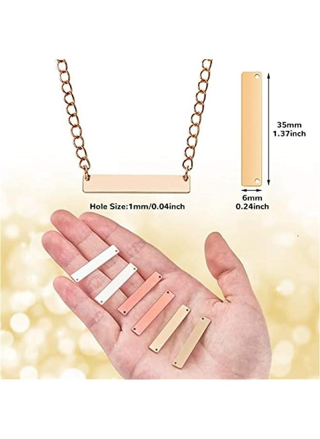 FYLX - Metal Stamping Blank Pendant Tag Charm Nameplate DIY Jewelry Making Storage Box Gold Sier Rose Gold Kit - Image 1