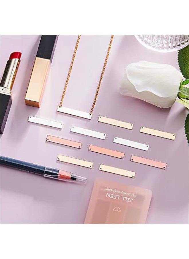 FYLX - Metal Stamping Blank Pendant Tag Charm Nameplate DIY Jewelry Making Storage Box Gold Sier Rose Gold Kit - Image 1