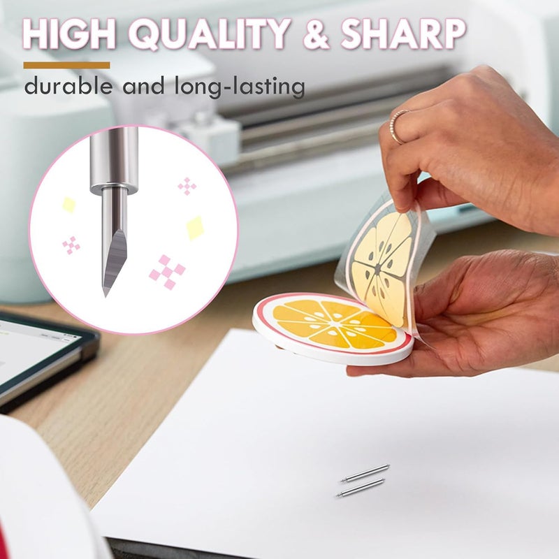 HQMaster Bonded-Fabric Blade and Holder Compatible with Explore 3/Air 2/Air/One/Maker 3/Maker Cutting Machine Replacement Blades for Polyester, Silk, Cotton, Denim, Felt, Linen - Image 3