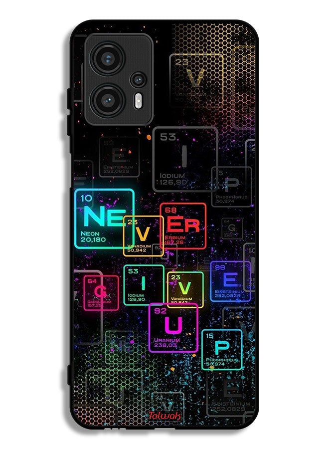 Tolwak Motorola Moto G13 Protective Case Cover Never Give Up Art - Image 1