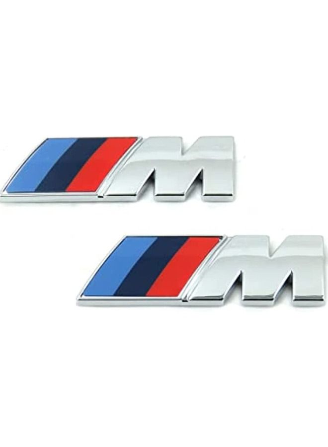 Generic 2pcs Car Sports 3D M Emblem Badge Decal Sticker 1pcs Car Rear Trunk 2pcs Fender Side Compatible with BMW 1 2 3 4 5 6 7 Series X1 X2 X3 X4 X5 X6 X7 M3 M5 Z4  - Image 1