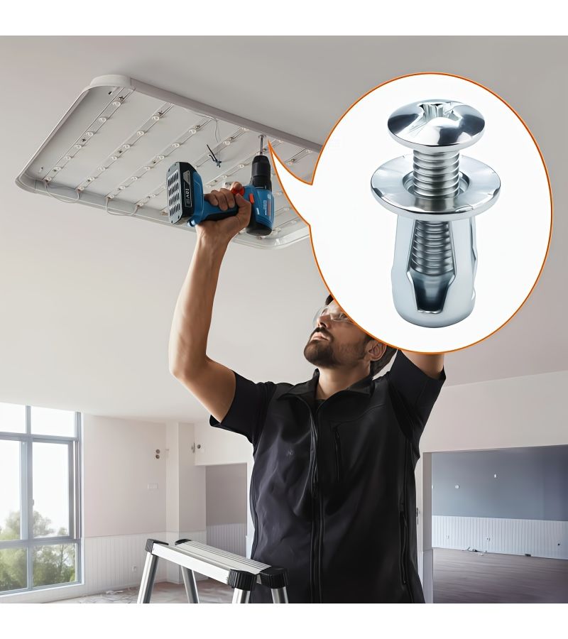 20 Heavy Duty M4x25 Iron Locking Nuts Flower Screws Anchors Expansion Plugs Curtain Clips Rivet Nuts Automotive Screws For Hollow Walls And Fastener Kits Pack Of 20 - Image 4