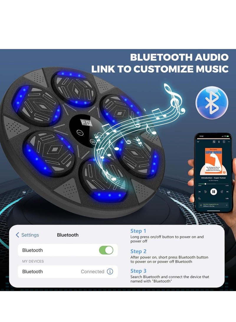 XiuWoo Music Boxing Machine, Boxing Wall Mount Machine for Kids Adult, Bluetooth Smart Boxing Traineing Machine with Boxing Gloves, Boxing Workout Equipment Target for Home, Office, Gym  - Image 2