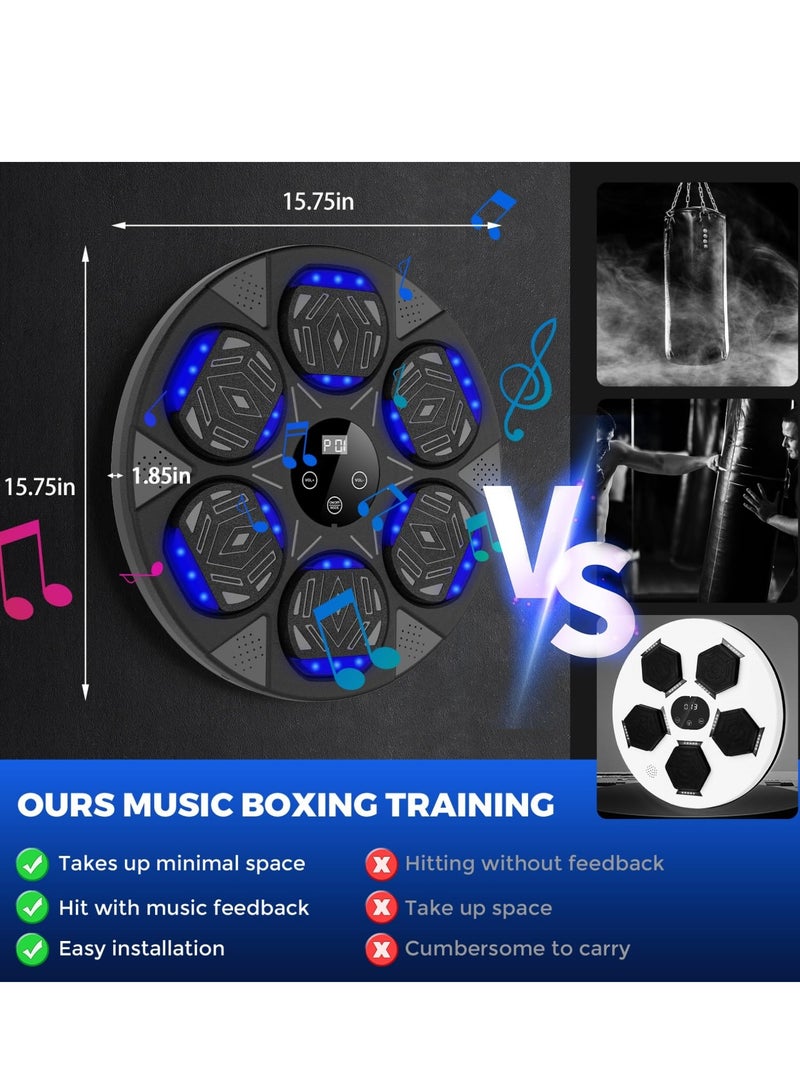 XiuWoo Music Boxing Machine, Boxing Wall Mount Machine for Kids Adult, Bluetooth Smart Boxing Traineing Machine with Boxing Gloves, Boxing Workout Equipment Target for Home, Office, Gym  - Image 5