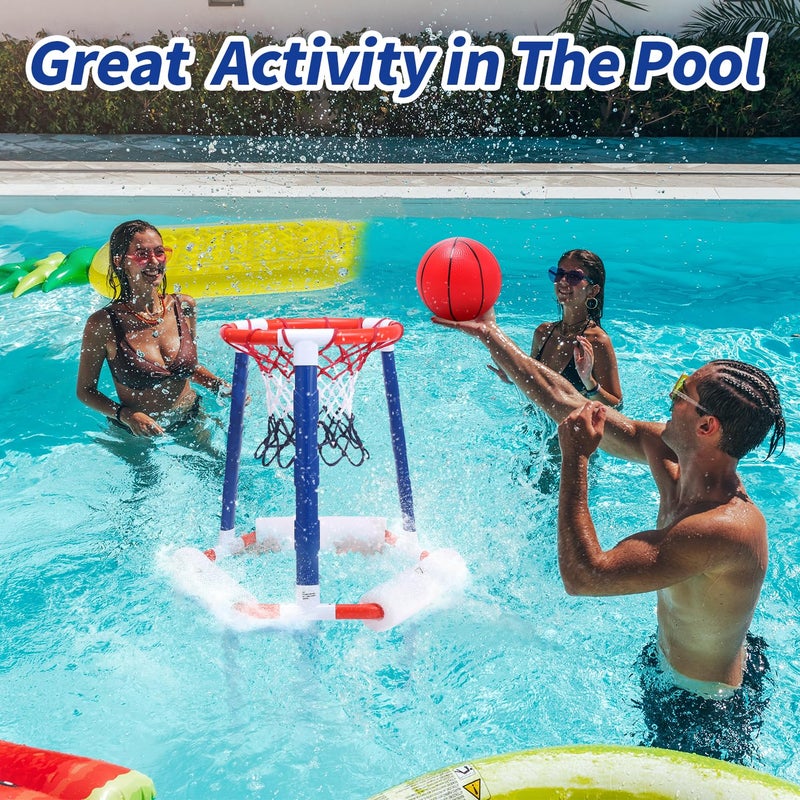 EagleStone Pool Basketball Hoop Floating Inflatbale Pool Basketball Games Toys with 2 Pool Balls and PumpSwimming Pool Outdoor Play Toddler Basketball Hoop Indoor for Kids Adults Age 812 - Image 3