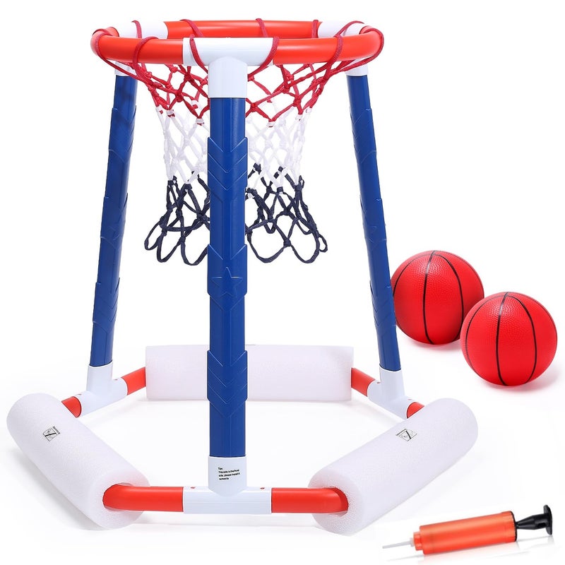EagleStone Pool Basketball Hoop Floating Inflatbale Pool Basketball Games Toys with 2 Pool Balls and PumpSwimming Pool Outdoor Play Toddler Basketball Hoop Indoor for Kids Adults Age 812 - Image 2