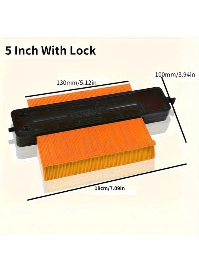 5 Inch Wider Lock Red Contour Gauge Profile Tool Copy Irregular Shapes For Flooring Carpenter - Image 4