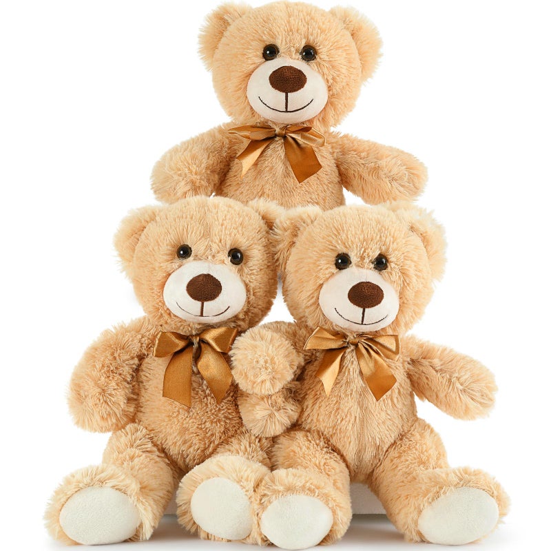 MaoGoLan 3 Pieces Bulk Teddy Bears Stuffed Animals Baby Shower Soft Small Stuffed Teddy in Bulk 135 Cuddly Mini Teddy Bears CenterpieceWeddingPartyEngagement - Image 3