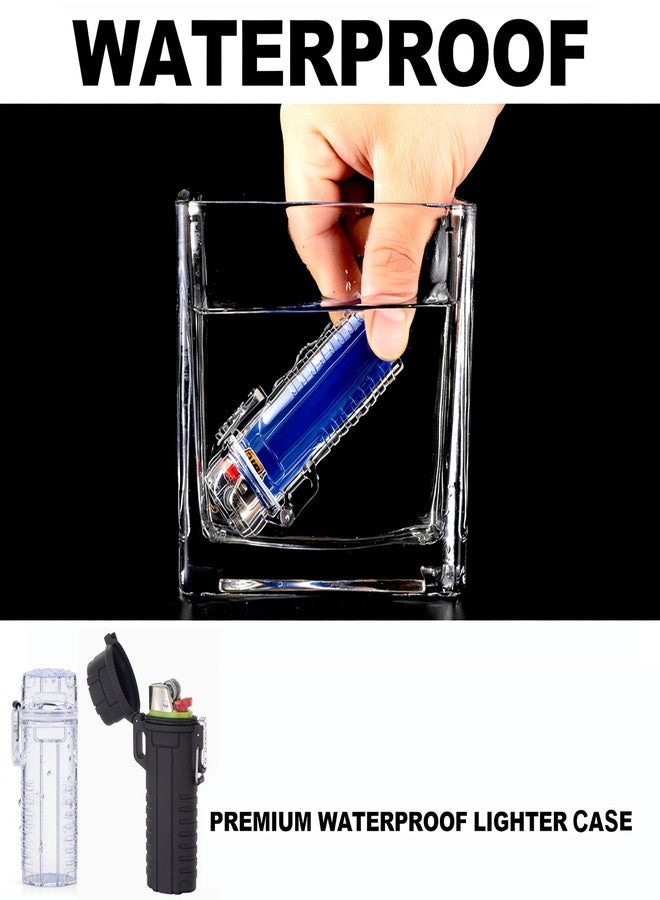 Ciomszan Waterproof Lighter Case Holder for BIC Regular Lighters, Clear and Black, 2 Pack, Hard Plastic Sleeve with Keychain Hole for Outdoor Camping Hiking - Image 4