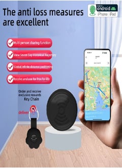 Smart Tracker Tag with Keychain, Global Locator Tracking Device, iOS and Android Compatible. Item Finder for Keys, Wallet, Luggage, Bags and More
