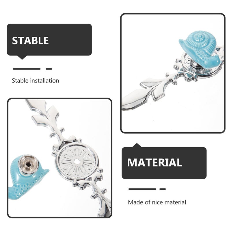 Blue Cartoon Snail Cabinet Pulls Alloy Single Hole Drawer Handles For Wardrobe And Kitchen - Image 4