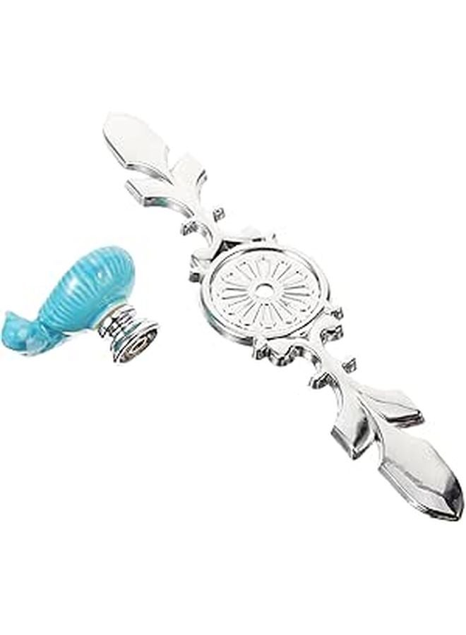 Blue Cartoon Snail Cabinet Pulls Alloy Single Hole Drawer Handles For Wardrobe And Kitchen - Image 1