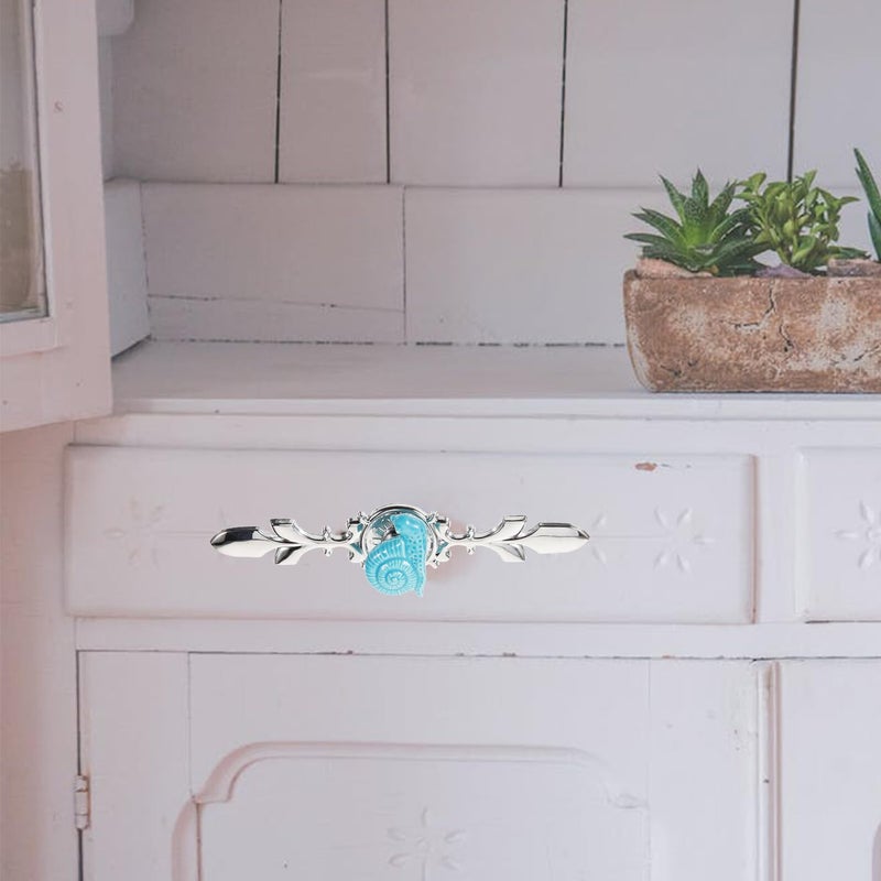 Blue Cartoon Snail Cabinet Pulls Alloy Single Hole Drawer Handles For Wardrobe And Kitchen - Image 5