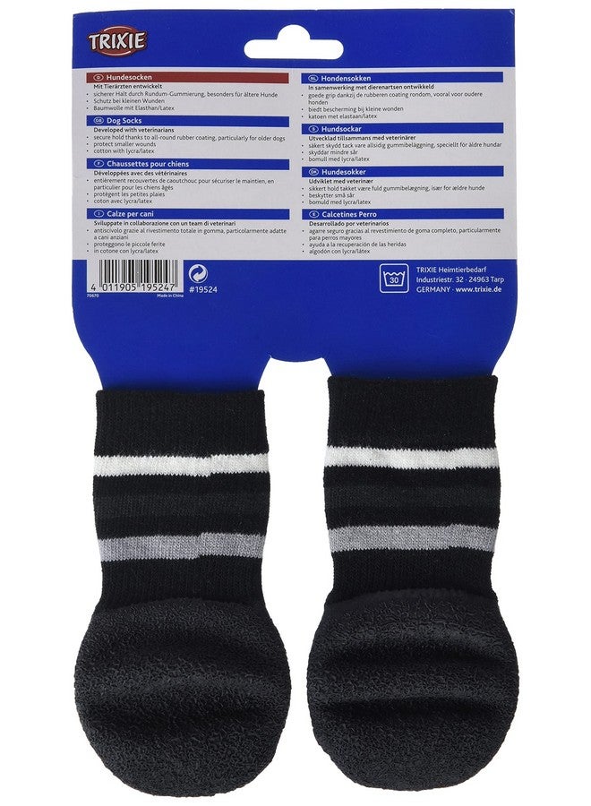 Trixie Dog Socks Non-Slip with All-Round Rubber Coating L 2 Pcs Black - Image 2