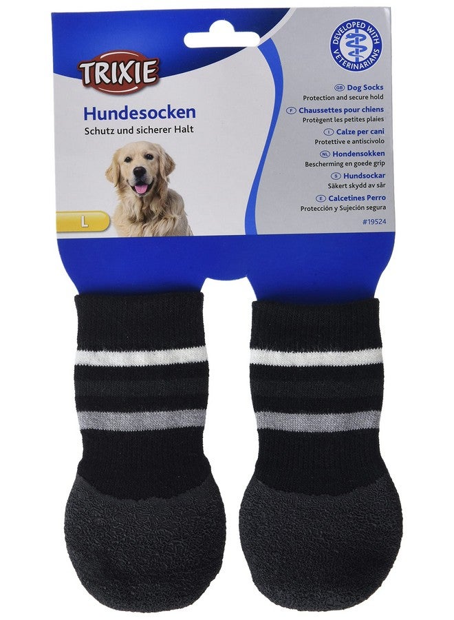 Trixie Dog Socks Non-Slip with All-Round Rubber Coating L 2 Pcs Black - Image 1