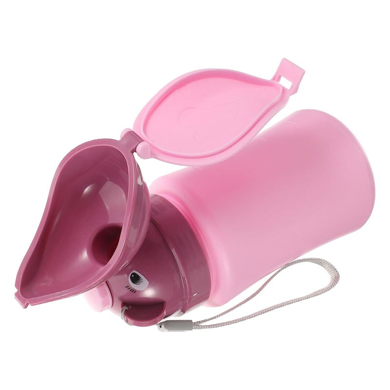 Pink Portable Travel Potty Emergency Urinal Bottle Safe ABS Material for Nighttime Outdoor Use - Image 2