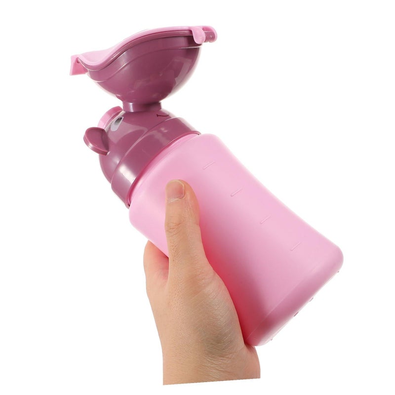 Pink Portable Travel Potty Emergency Urinal Bottle Safe ABS Material for Nighttime Outdoor Use - Image 5
