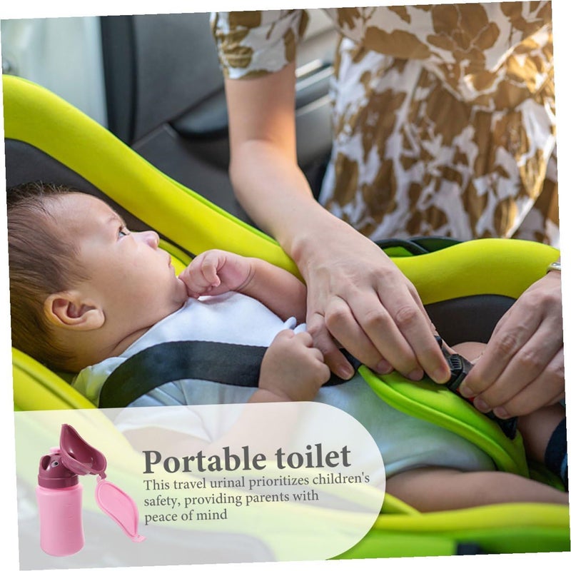 Pink Portable Travel Potty Emergency Urinal Bottle Safe ABS Material for Nighttime Outdoor Use - Image 4