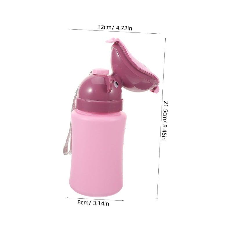 Pink Portable Travel Potty Emergency Urinal Bottle Safe ABS Material for Nighttime Outdoor Use - Image 3