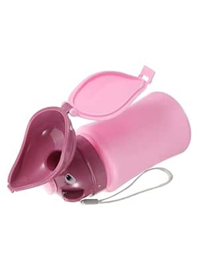 Pink Portable Travel Potty Emergency Urinal Bottle Safe ABS Material for Nighttime Outdoor Use - Image 1