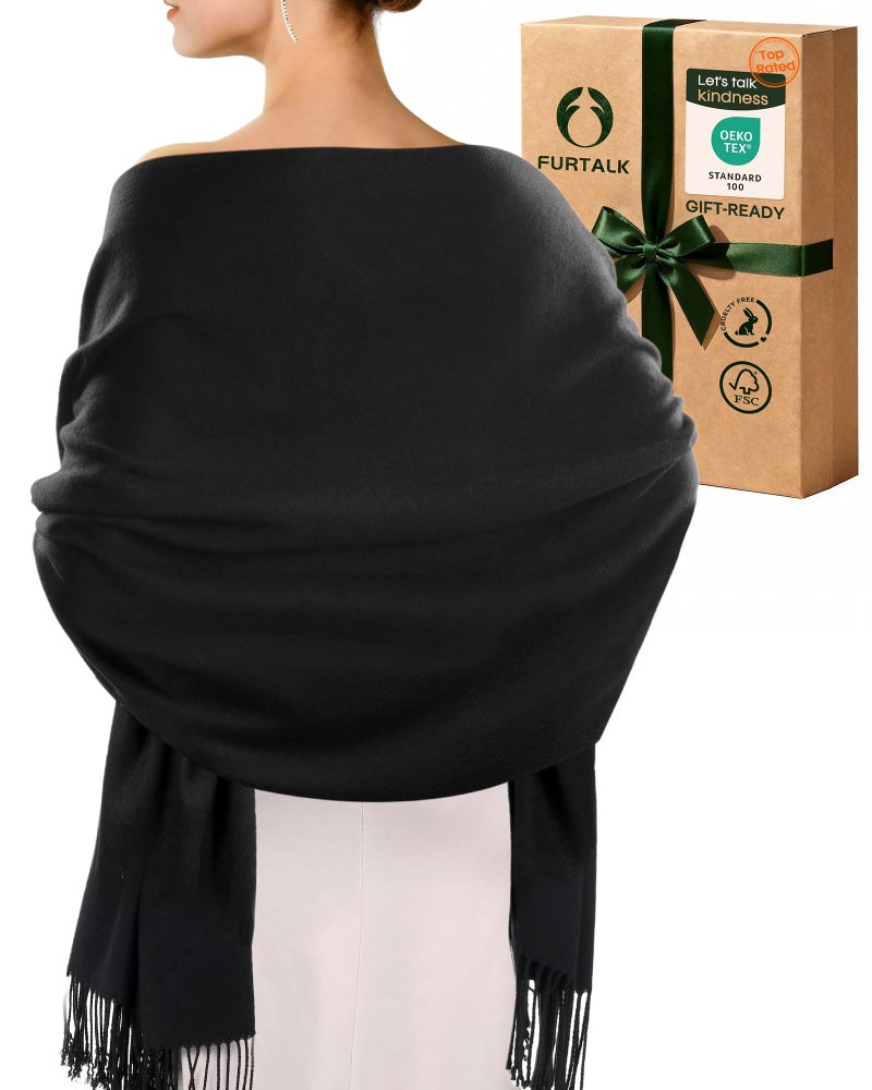 FURTALK Pashmina Shawls and Wraps for Evening Dress Women's Scarf Wedding Bride Bridesmaid Gifts Winter Scarves - Image 1