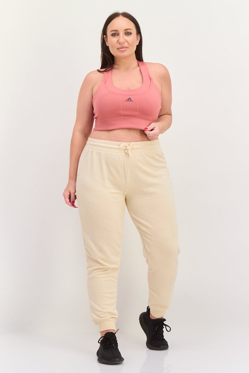 Adidas حمالة صدر رياضية خفيفة مبطنة بشعار العلامة التجارية للنساء، موف - Image 4