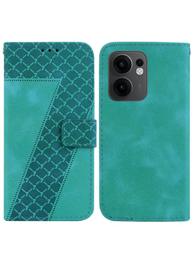 اس-توب جراب لهاتف OPPO Reno13 F 4G / 5G جراب هاتف جلدي منقوش على شكل سبعة أشكال - Image 1