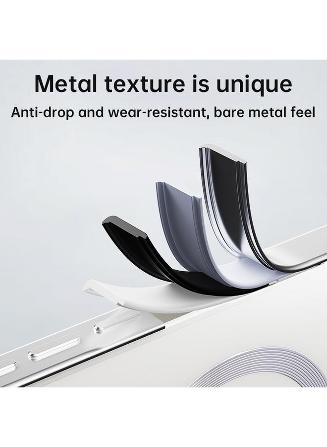 اس-توب جراب لهاتف iPhone 16 Pro Max بإطار معدني غير منتظم ومدعم بماج سيف شفاف - Image 5