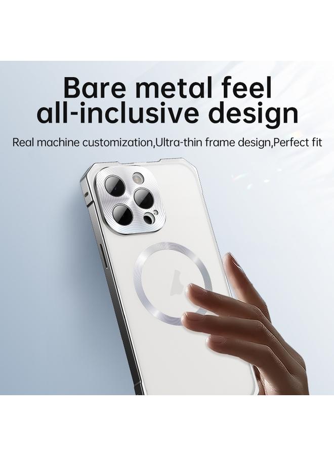 اس-توب جراب لهاتف iPhone 16 Pro Max بإطار معدني غير منتظم ومدعم بماج سيف شفاف - Image 4