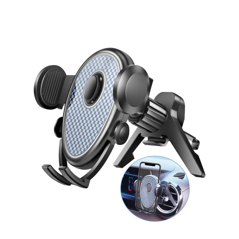 Zikra Universal Car Phone Holder, Air Vent Car Mount Cell Phone Holder Car Phone Stand with Windshield Fit Thick Case & Heavy Phone Friendly Fit for All mobile phone Iphone Samsung - Image 1