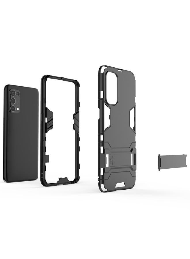 S-TOP Case For OPPO Reno5 PC + TPU Shockproof Protective Case with Holder - Image 4